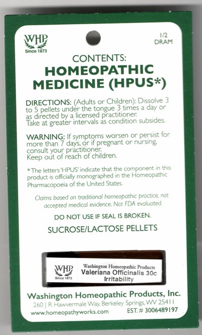 Label (Valeriana Officinalis 30c)